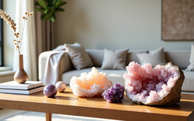 Design et minéraux : les secrets d'une décoration réussie avec la tendance crystals home decor